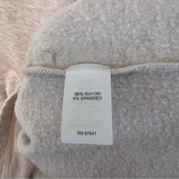 PureJill Fleece Cowl Neck Tunic Top Oatmeal Large Cozy Casual Neutral Coastal - Picture 5 of 5